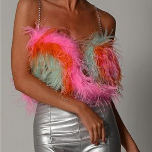 doll house fashion feather top